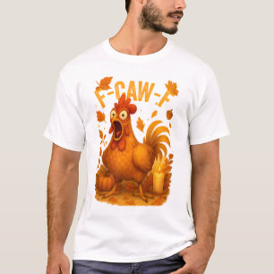 Camiseta Día de Acción de Gracias de Pollo F-Caw-F
