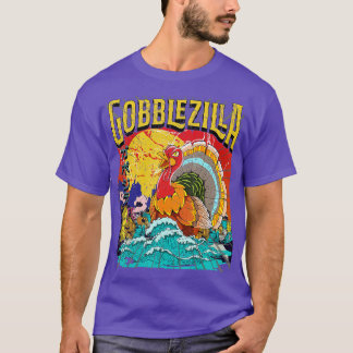 Camiseta Día de Acción de Gracias de Turquía Gobblezilla 1