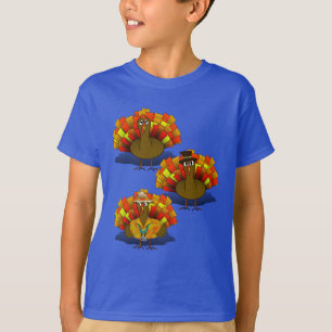 Camiseta Día de Acción de Gracias del Trio de Turquía