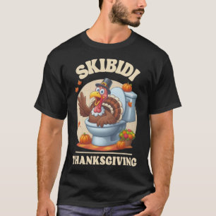 Camiseta Día de Acción de Gracias Divertido Meme Skibidi To