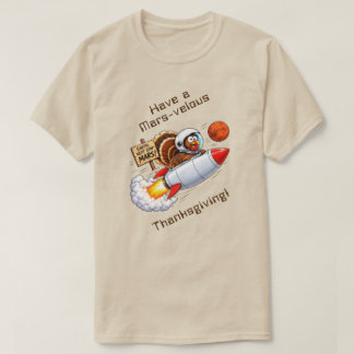 Camiseta Día de Acción de Gracias Espacial Divertido Unisex