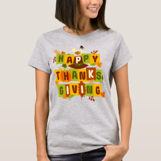 Camiseta Día de Acción de Gracias Feliz Colorido