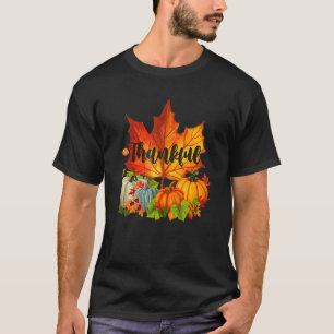 Camiseta Día de Acción de Gracias Feliz Otoño Cae Hojas de