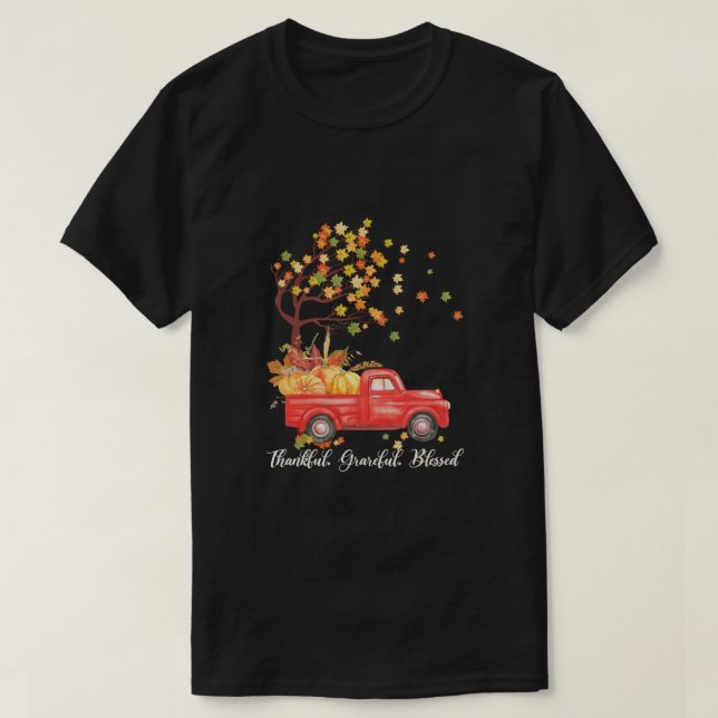Camiseta Día de Acción de Gracias Feliz Otoño Cae Hojas de  (Diseño del anverso)