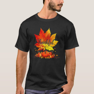 Camiseta Día de Acción de Gracias Feliz Otoño Cae Hojas de