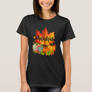Camiseta Día de Acción de Gracias Feliz Otoño Cae Hojas de