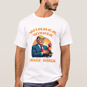 Camiseta Día de Acción de Gracias Ganador Ganador Cena de