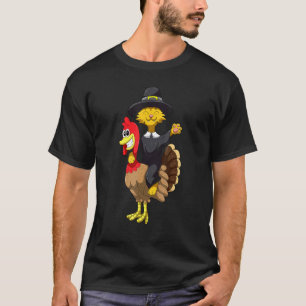 Camiseta Día de Acción de Gracias Gato Divertido Pavo Pereg