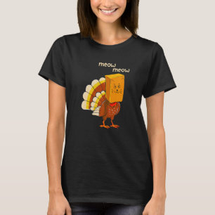 Camiseta Día de Acción de Gracias Gato Pavo Gato Falso Maul