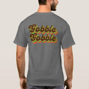 Camiseta Día de Acción de Gracias Gobble Gobble Vintage Ret