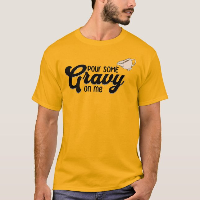Camiseta Día de Acción de Gracias lloró algo de gravedad so (Anverso)