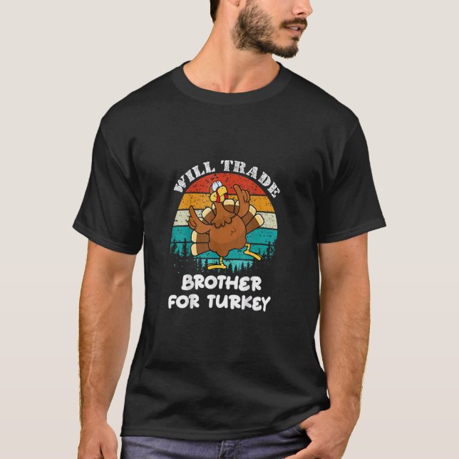Camiseta Día de Acción de Gracias, los hombres comerciarán  (Anverso)