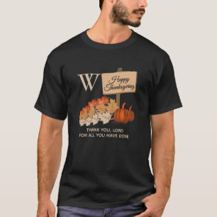 Camiseta DÍA DE ACCIÓN DE GRACIAS Monograma Cristiano