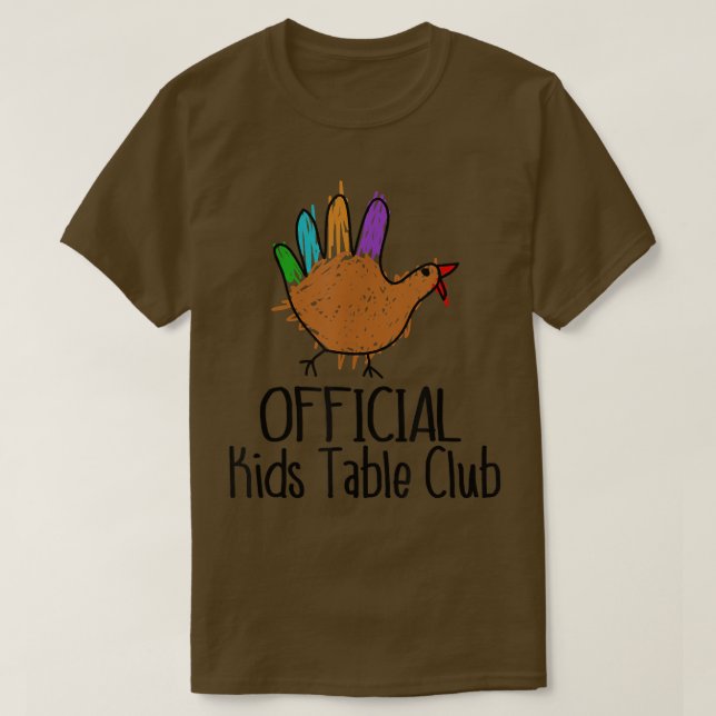 Camiseta Día de Acción de Gracias Oficial para Niños Club T (Diseño del anverso)
