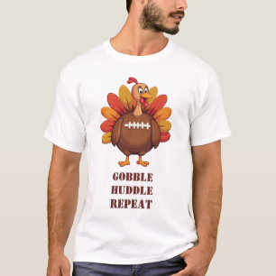 Camiseta Día de Acción de Gracias Pavo Fútbol Divertido
