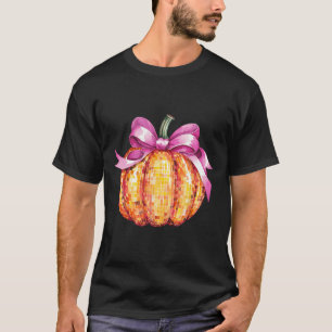 Camiseta Día de Acción de Gracias Retro Coquette Pumpkin Pi