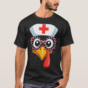 Camiseta Día de Acción de Gracias Scrub Cara de Pavo Divert