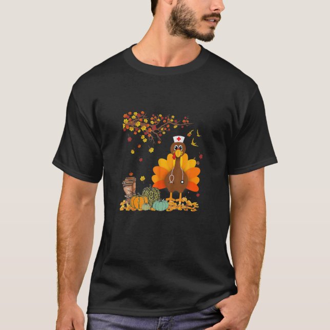 Camiseta Día de Acción de Gracias termina fiesta de enferme (Anverso)