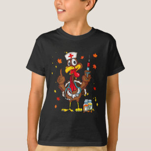 Camiseta Día de Acción de Gracias Tiró Enfermera Vacacional