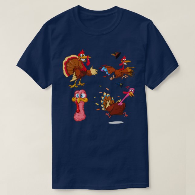Camiseta Día de Acción de Gracias turquía 1 (2) (Diseño del anverso)