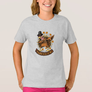 Camiseta Día de Acción de Gracias Turquía bailando estilo d