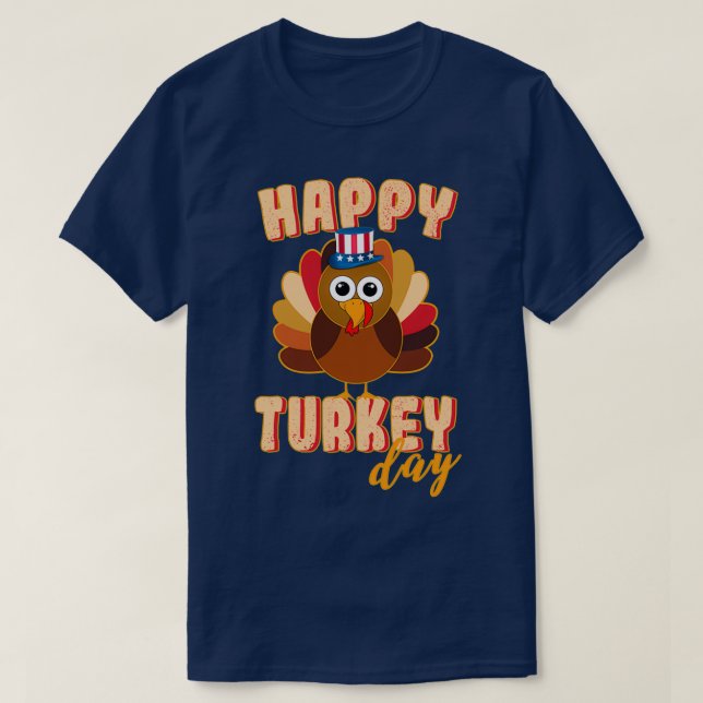 Camiseta Día de Acción de Gracias Turquía Divertidos niños  (Diseño del anverso)