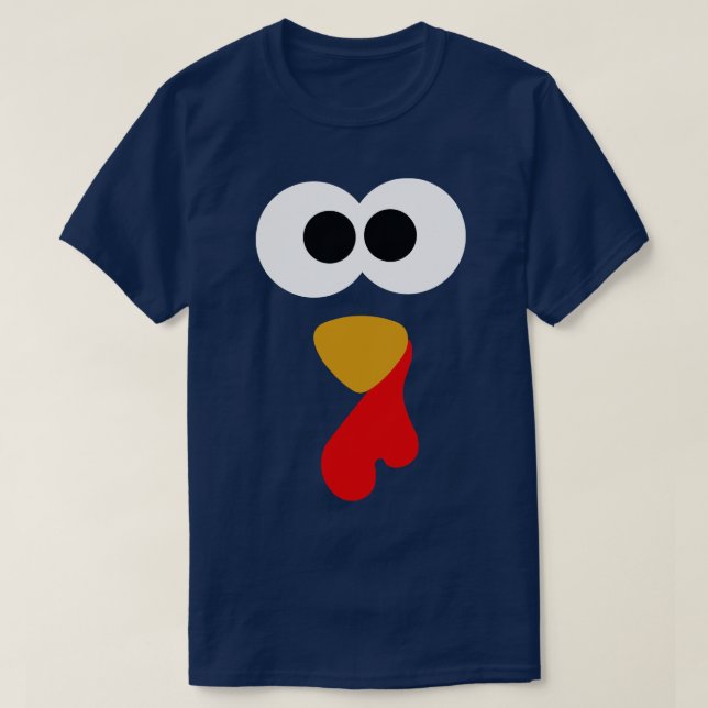 Camiseta Día de Acción de Gracias Turquía enfrenta a Trinid (Diseño del anverso)