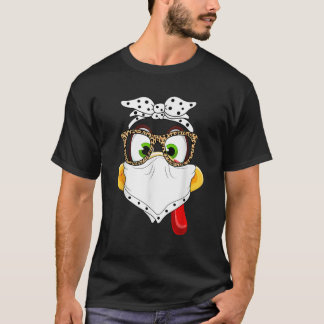 Camiseta Día de Acción de Gracias Turquía enfrenta lentes d