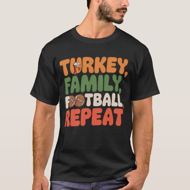Camiseta Día de Acción de Gracias Turquía- Repetición de fú (Anverso)
