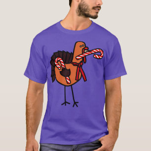 Camiseta Día de Acción de Gracias Turquía sostiene a Navida