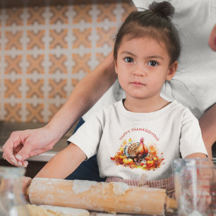 Camiseta Día de Acción de Gracias Turquía y calabazas