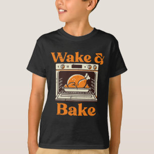 Camiseta Día de Acción de Gracias Wake And Ke divertido Día