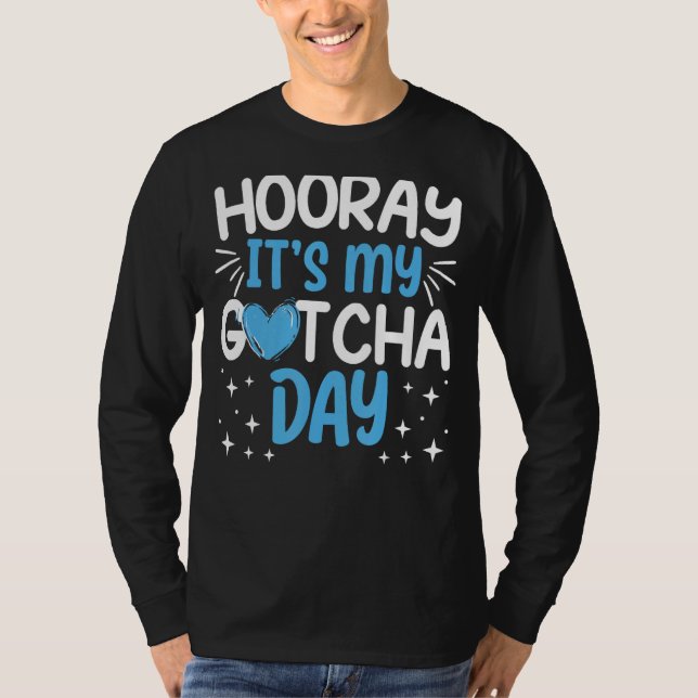 Camiseta Día de adopción oficial es el día de mi gocha (Anverso)
