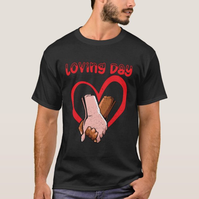 Camiseta Día De Amor 12 De Junio Matrimonio Interracial Bir (Anverso)