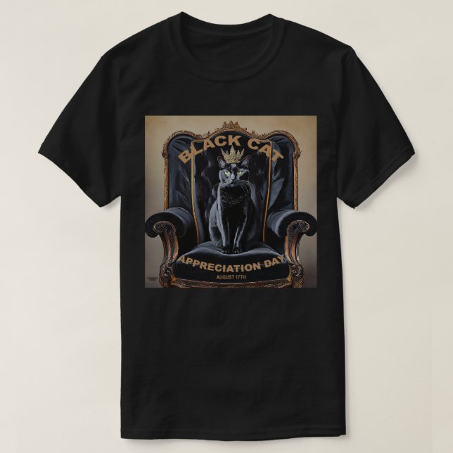 Camiseta Día de Apreciación del Gato Negro (Diseño del anverso)