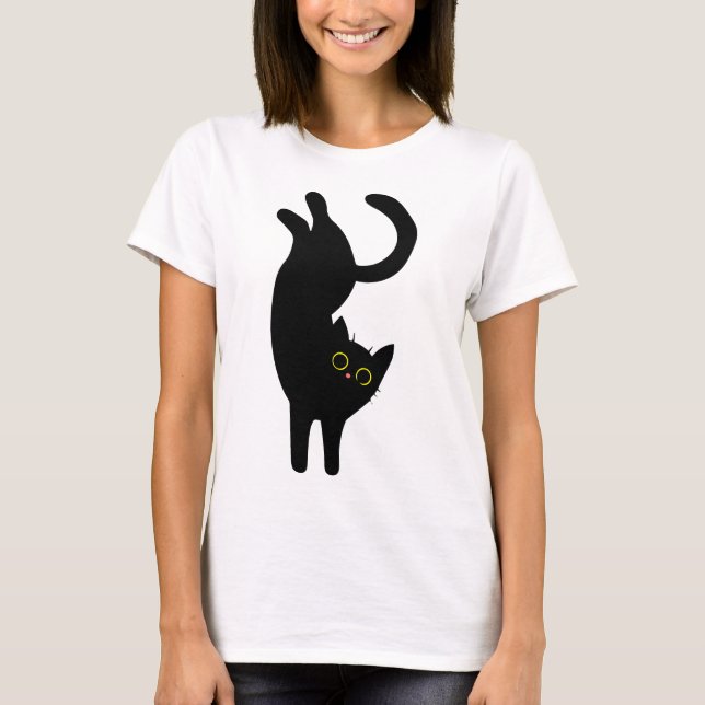Camiseta Día de Apreciación del Gato Negro, personalizado (Anverso)
