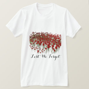 Camiseta Día de armisticio a fin de olvidemos la amapola d
