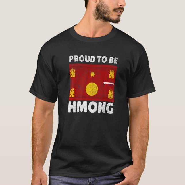 Camiseta Día de Bandera Étnica Hmong Miao Orgulloso De Ser  (Anverso)