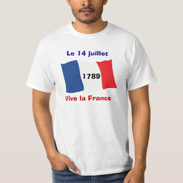 Camiseta Día de Bastille, el 14 de julio, asalto del (Anverso)