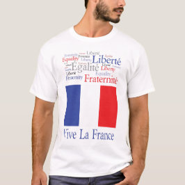 Camiseta Día de Bastille francés de la bandera de Francia