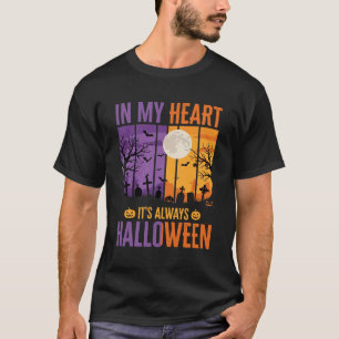 Camiseta Día de Brujas En Mi Corazón Cementerio Espeluznant