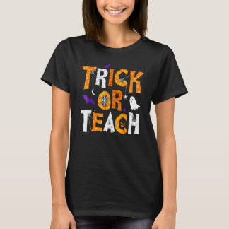 Camiseta Día de Brujas Profesor Escuela Aula Otoño Truco Li