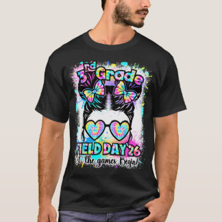 Camiseta Día de Campo de 3er Grado 2026 Juego Comienza Moño