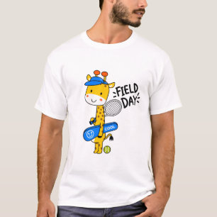 Camiseta Día de Campo de Tenis de Jirafa Adorable – Persona