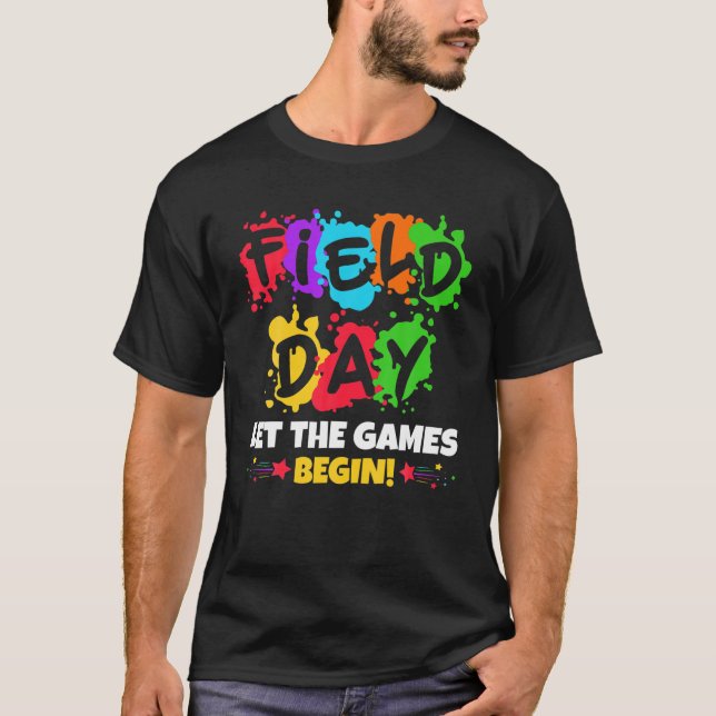 Camiseta Día de campo Dejar que comiencen los juegos (Anverso)