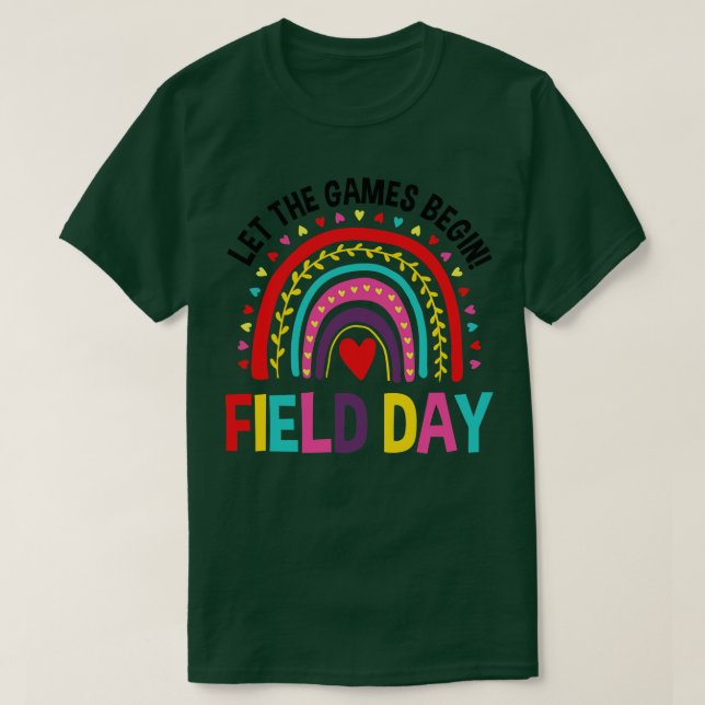 Camiseta Día de Campo Que Los Juegos Empiecen A Enseñar Los (Diseño del anverso)