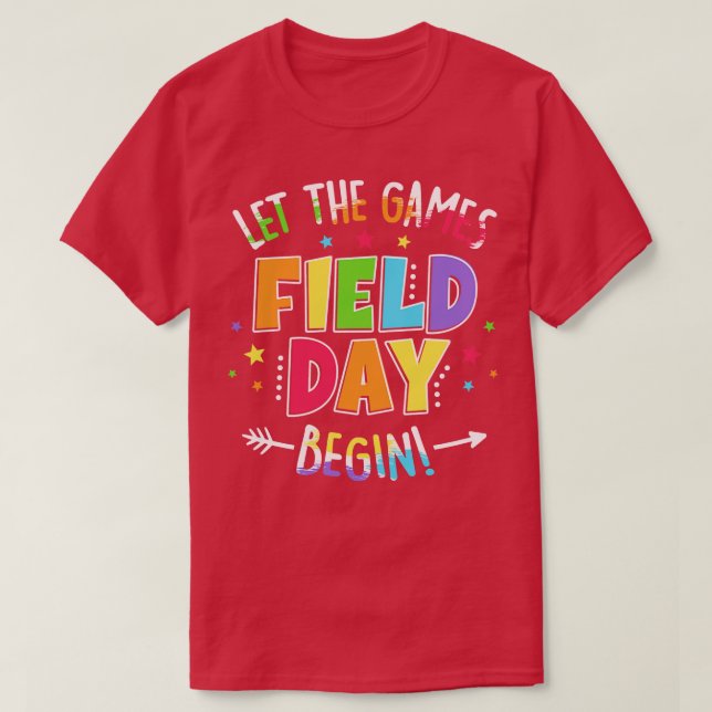 Camiseta Día De Campo Que Los Juegos Empiecen A Los Niños C (Diseño del anverso)