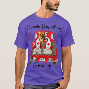 Camiseta Día de Canadá con mi Gnome Canadiense Sunflower Fu