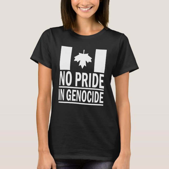 Camiseta Día de Canadá Sin Orgullo En Genocidio (Anverso)