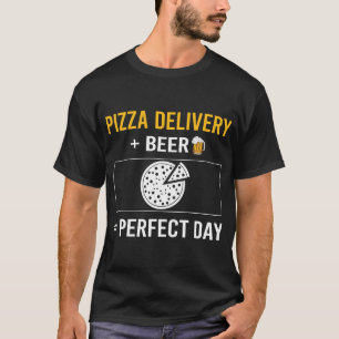 Camiseta Día de Cerveza Entrega de Pizza